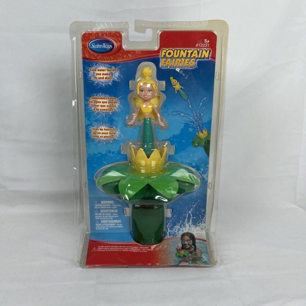 Vintage Swim Ways Fountain Fairies Lily Fairy 12231 Water Pool Toy Lilly Pad